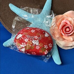 🖤2014 NEW🔺Hello Kitty Red Sakura flower Coin Purse